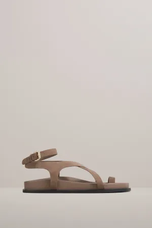 A Emery Jalen Slim Sandal in Caribou Suede