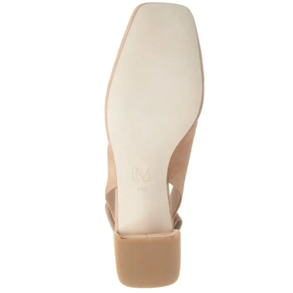 Alek Latte Suede Pelle Moda Slingback Pumps