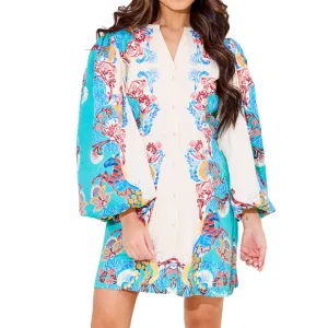Athena Draped Sleeve Knee-Length Dress