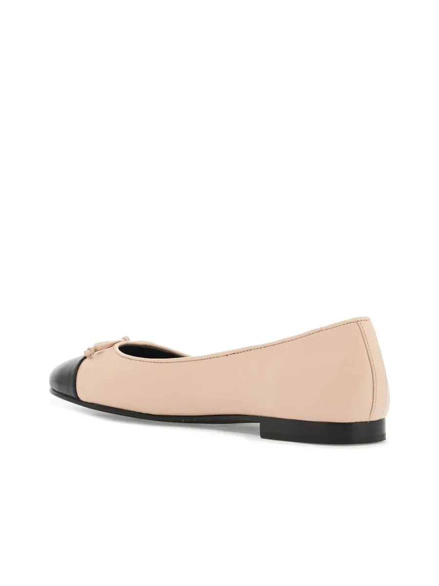 Ballet Flats With Contrasting Toe