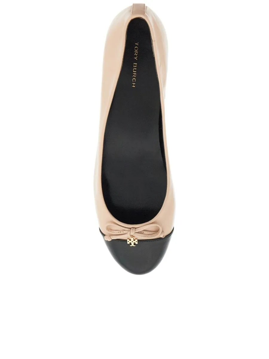 Ballet Flats With Contrasting Toe