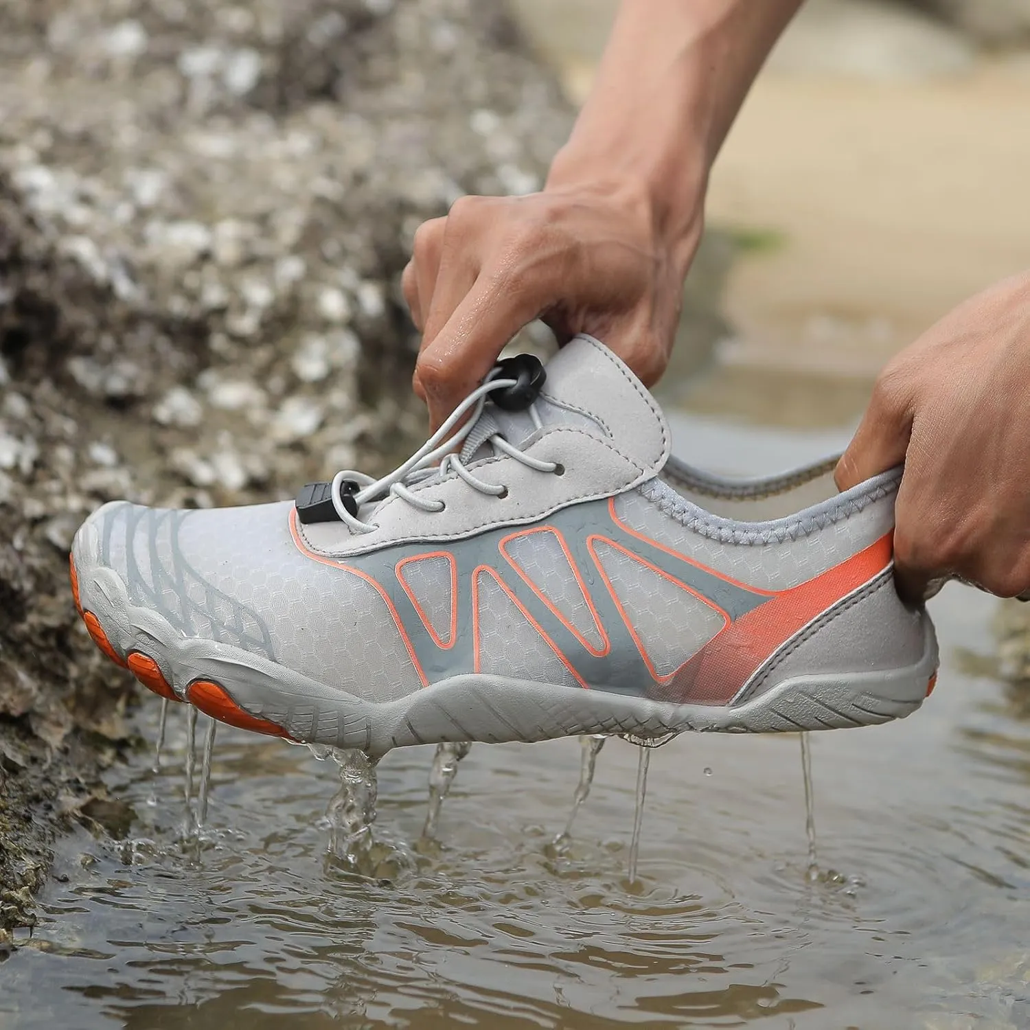 Barefoot Shoes Womens Mens Non-Slip Water Shoes Quick-Dry Aqua Socks Swim Beach Shoes Wide Toe Zero Drop Lightweight Minimalist Shoes Unisex for Spring Summer