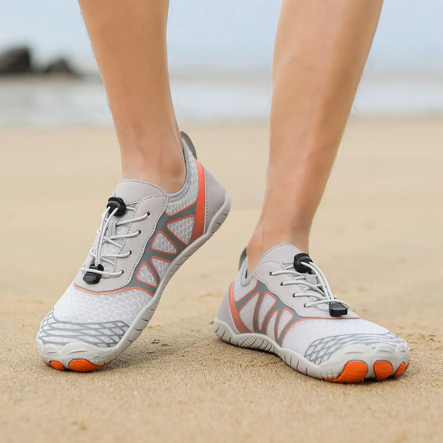 Barefoot Shoes Womens Mens Non-Slip Water Shoes Quick-Dry Aqua Socks Swim Beach Shoes Wide Toe Zero Drop Lightweight Minimalist Shoes Unisex for Spring Summer