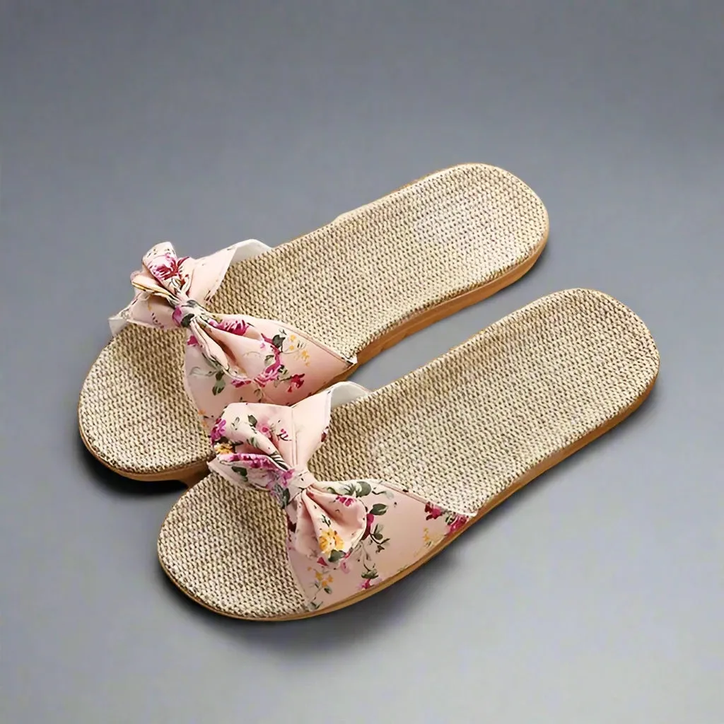 BeachThick Women's Comfortable Flax Slides