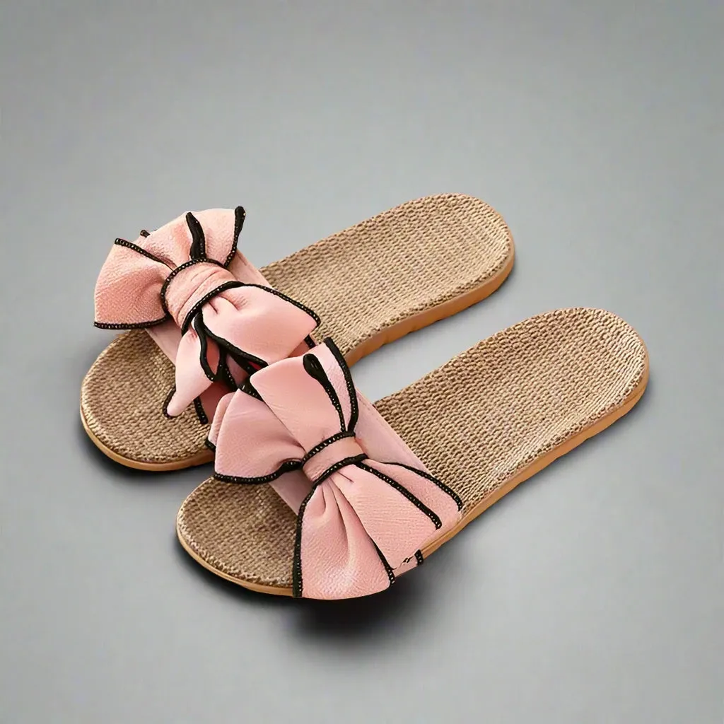 BeachThick Women's Comfortable Flax Slides