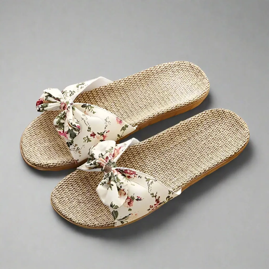 BeachThick Women's Comfortable Flax Slides
