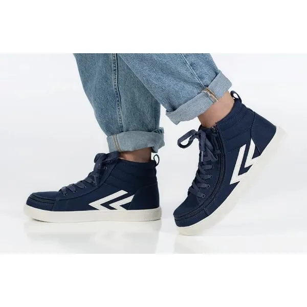 Billy CS Sneaker Kids Navy High Top Adaptive Sneaker (EasyOn)