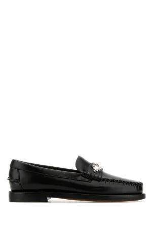 Black leather Classic Dan Eye loafers