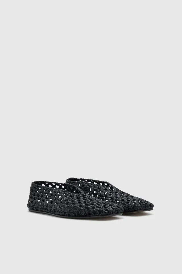 Camilla and Marc Christine Braided Flat in Black