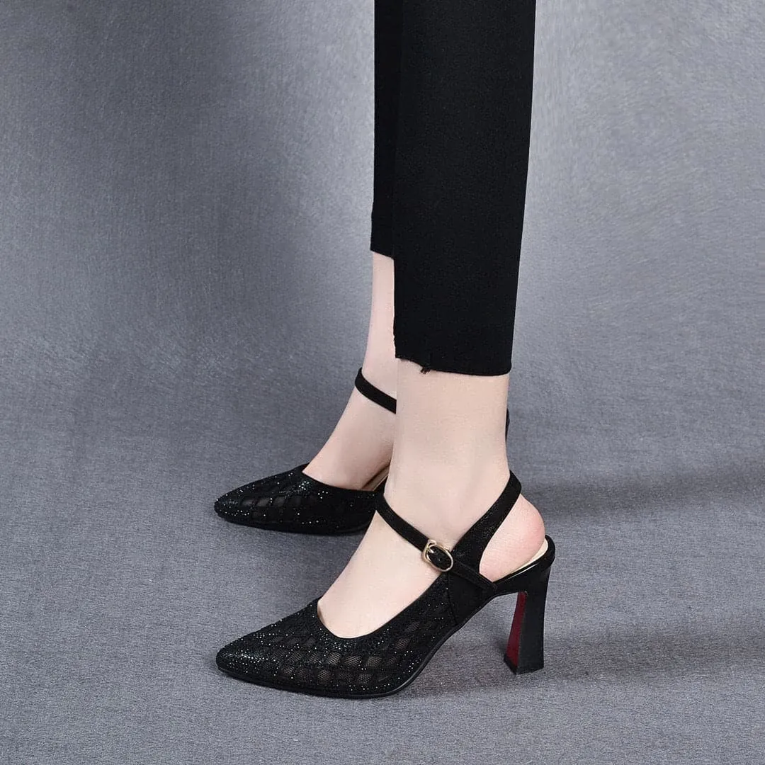 Chic Strap Heels with Orthopedic Support