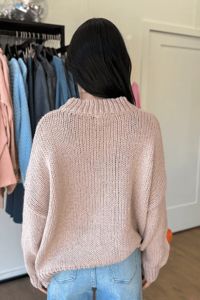 Chunky Floral Sweater