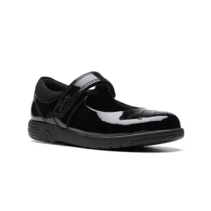 Clarks Girls Shoe Jazzy Jig K Black Patent