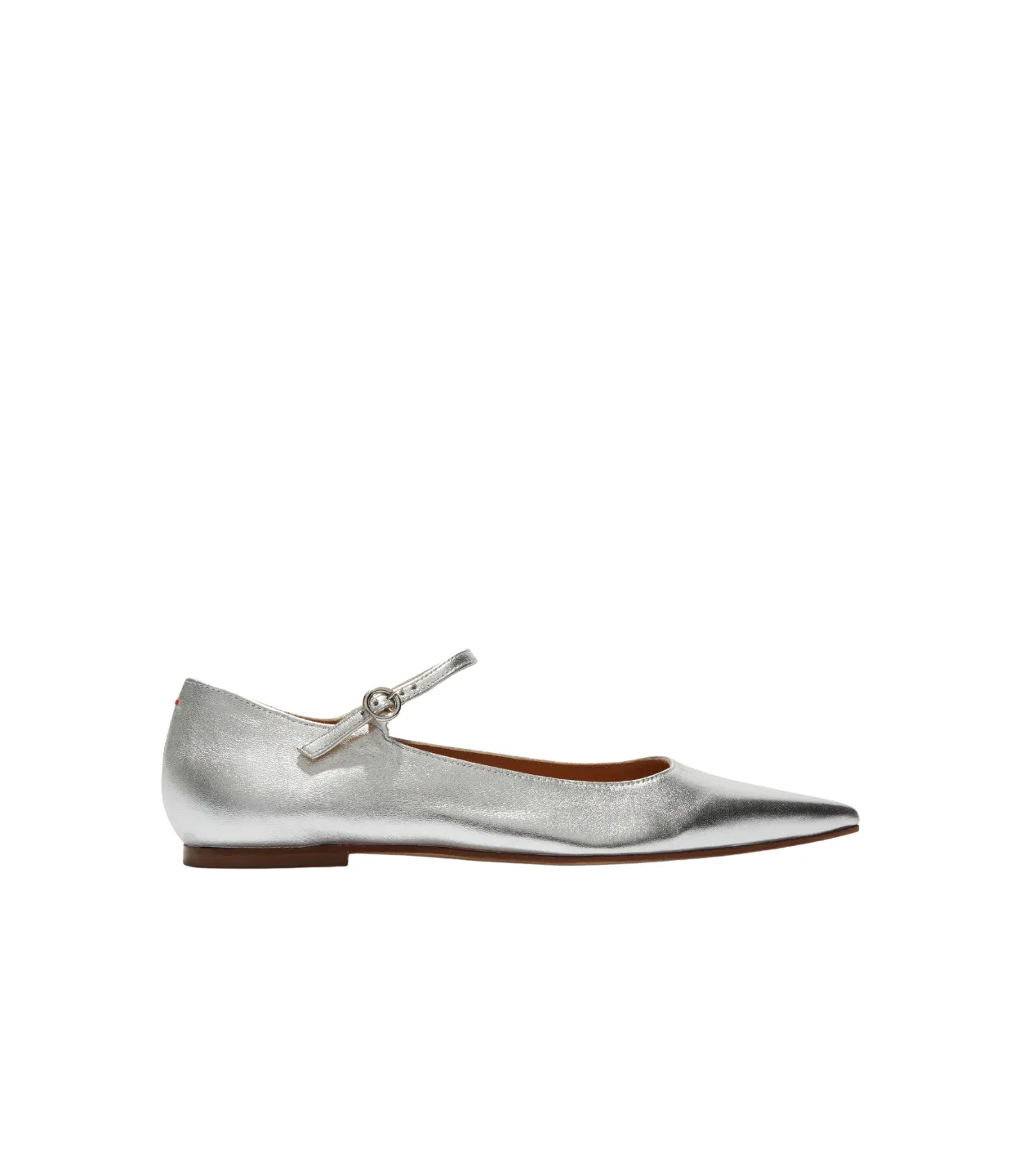 Cleo Nappa Flat in Silver
