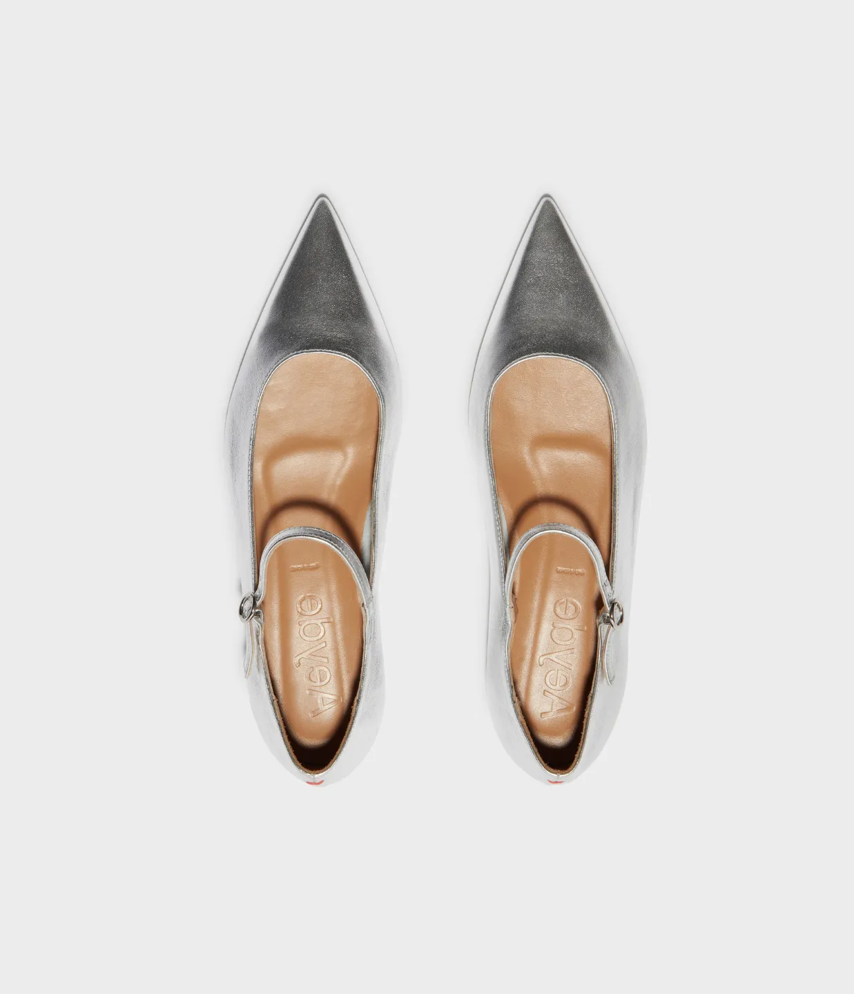 Cleo Nappa Flat in Silver