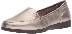 Devitt Bronze Leather Easy Spirit Loafer Flats