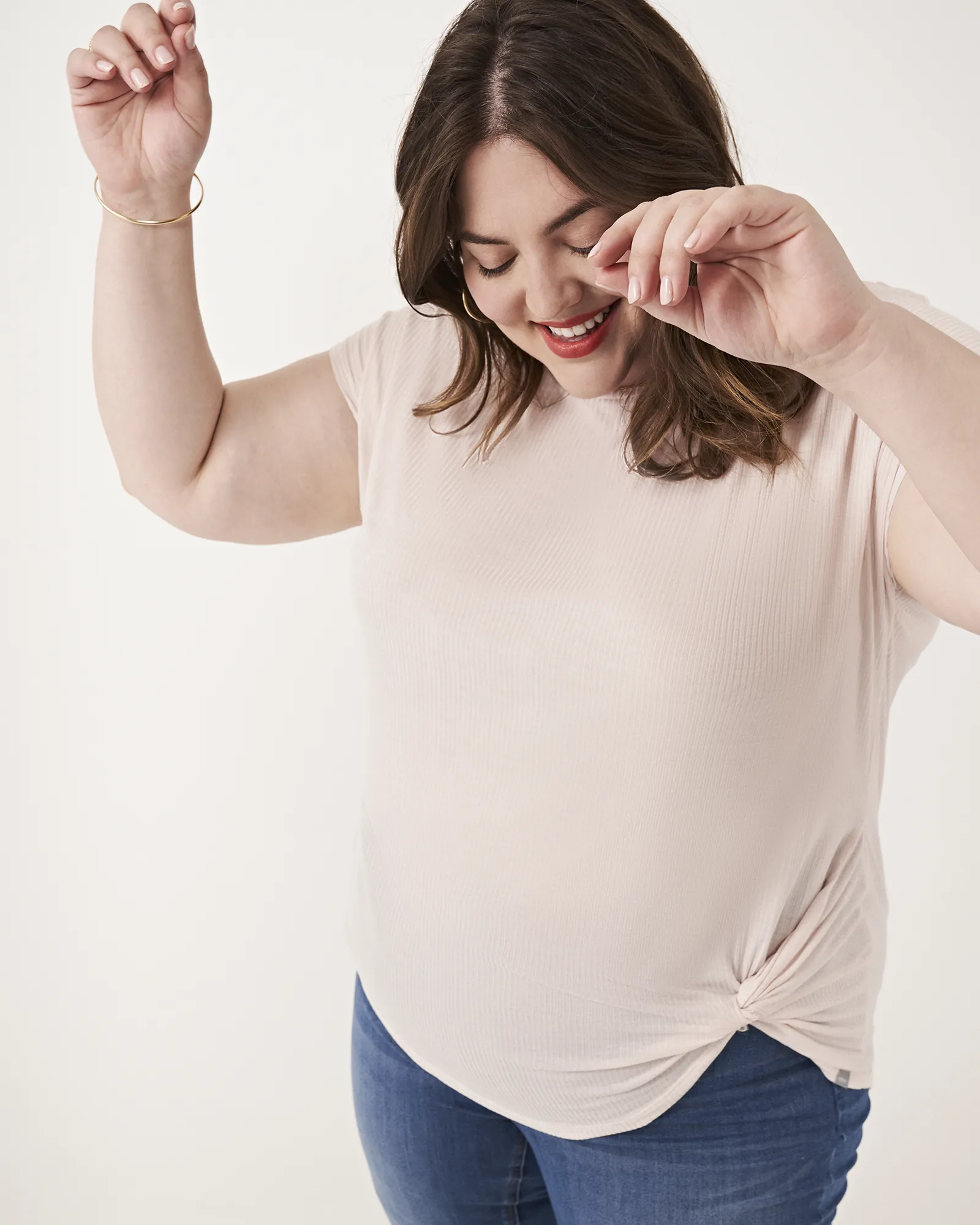 Donna Side-Knot Tee | Pink