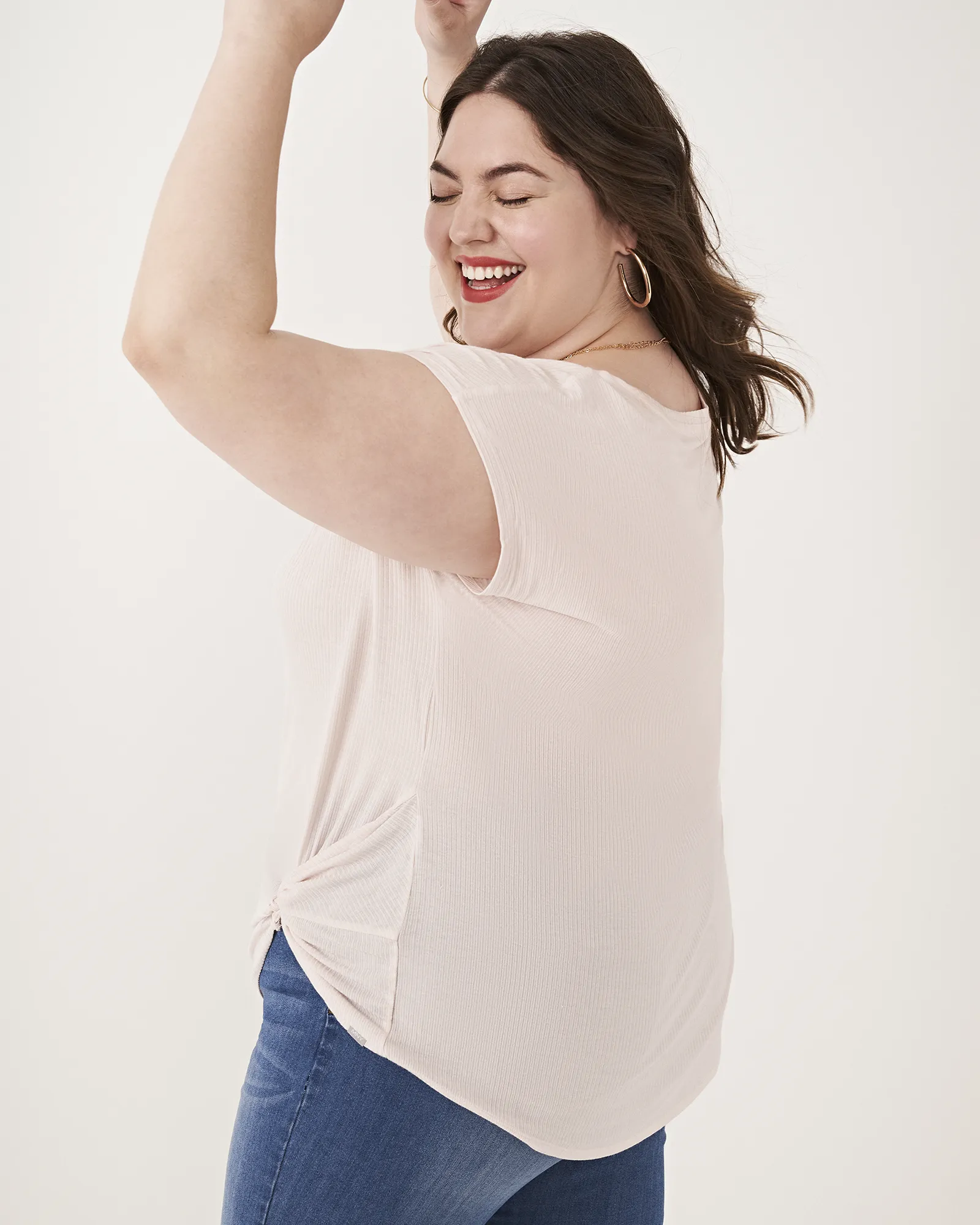 Donna Side-Knot Tee | Pink