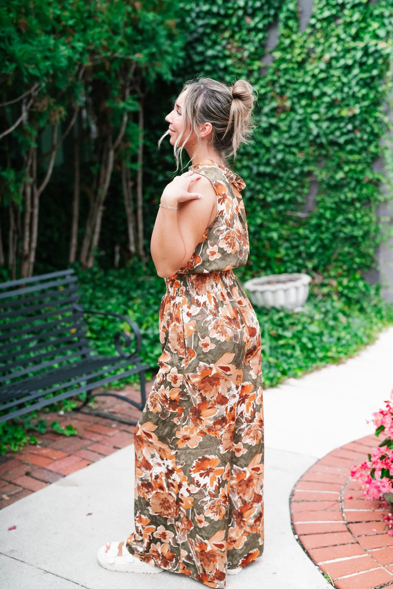 Fall Sunrise Mock Neck Jumpsuit