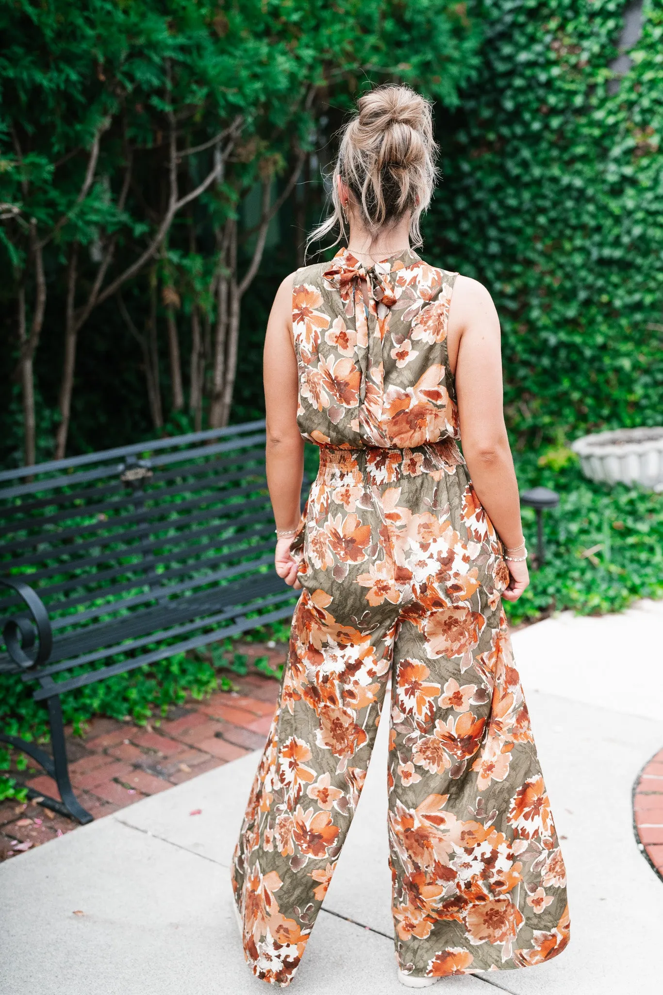 Fall Sunrise Mock Neck Jumpsuit