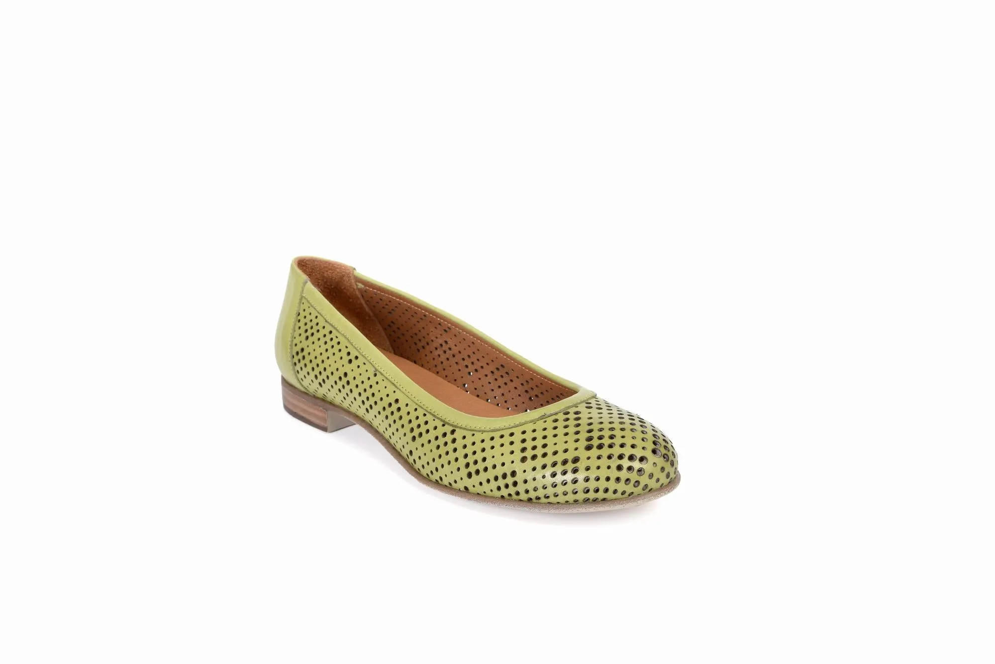 FOOT FEDERATION OPENWORK FLAT WOMEN'S SHOE LIME GREEN