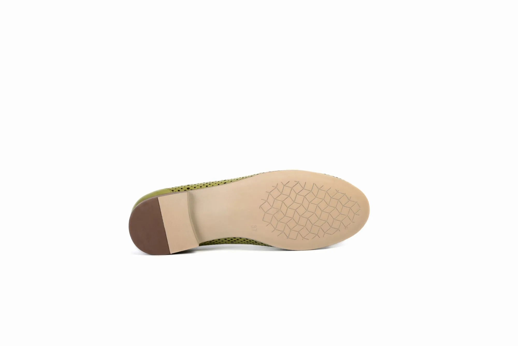 FOOT FEDERATION OPENWORK FLAT WOMEN'S SHOE LIME GREEN