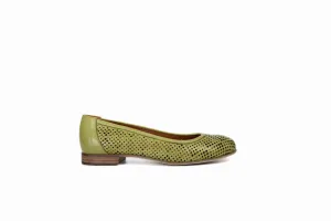 FOOT FEDERATION OPENWORK FLAT WOMEN'S SHOE LIME GREEN