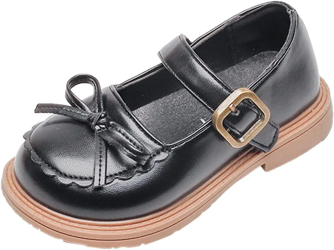 Girls Kids Mary Jane Shoes ow Heels Closed Toe Ankle Sandals Childrens Girl Breathable Non Slip Soft Dress Dance Shoes