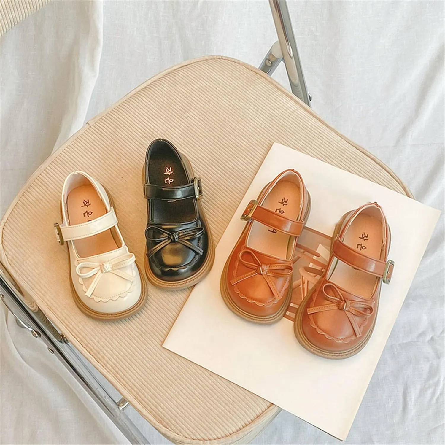 Girls Kids Mary Jane Shoes ow Heels Closed Toe Ankle Sandals Childrens Girl Breathable Non Slip Soft Dress Dance Shoes