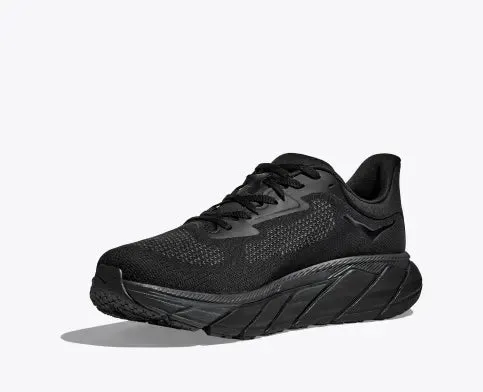 HOKA WOMENS ARAHI 7  WIDE FIT BLACK/BLACK