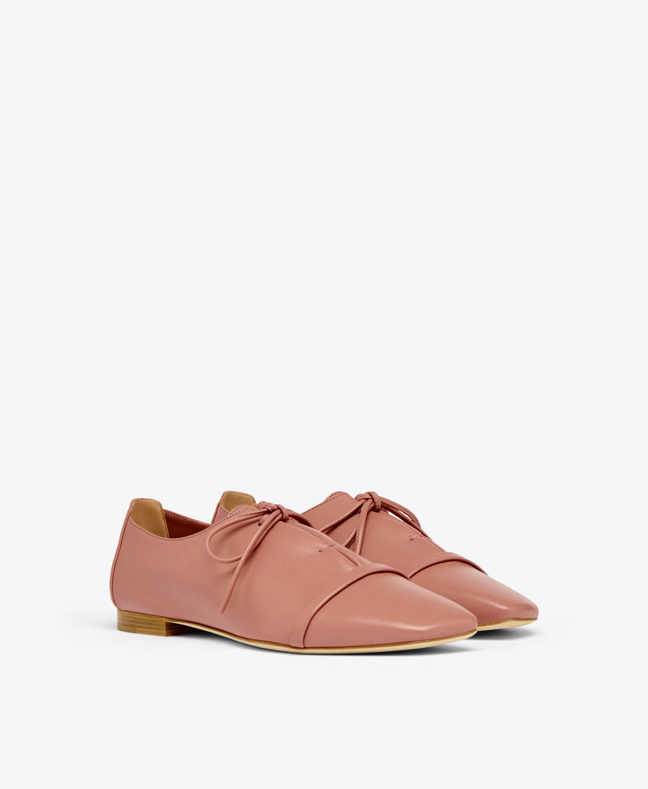 Jean Pink Leather Flats