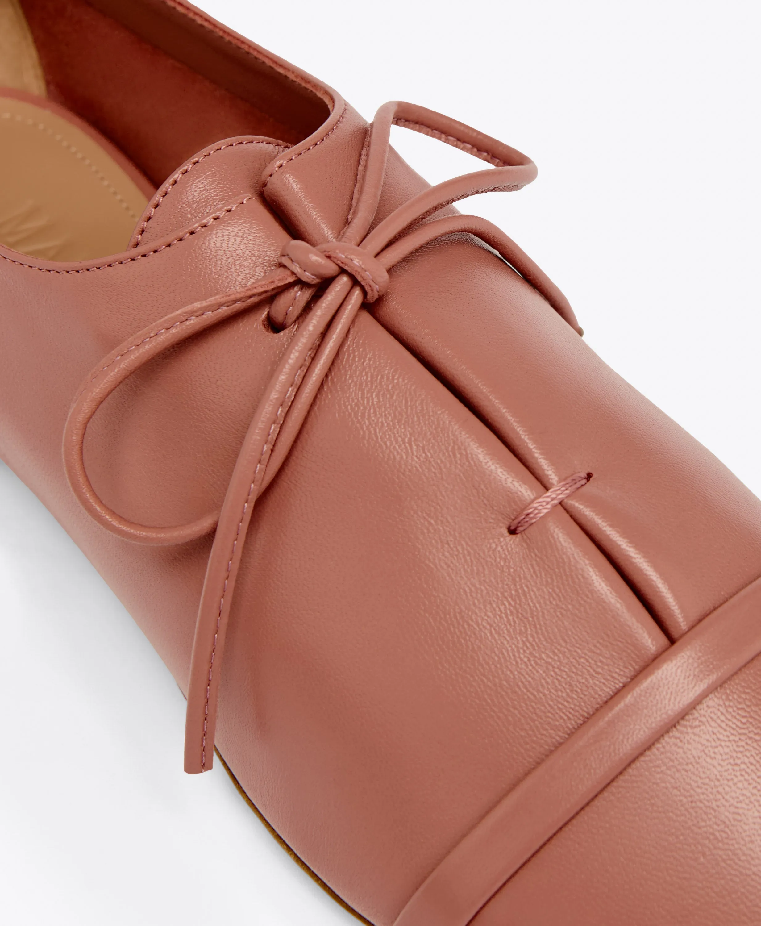 Jean Pink Leather Flats