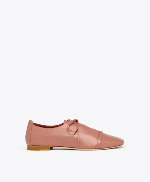 Jean Pink Leather Flats