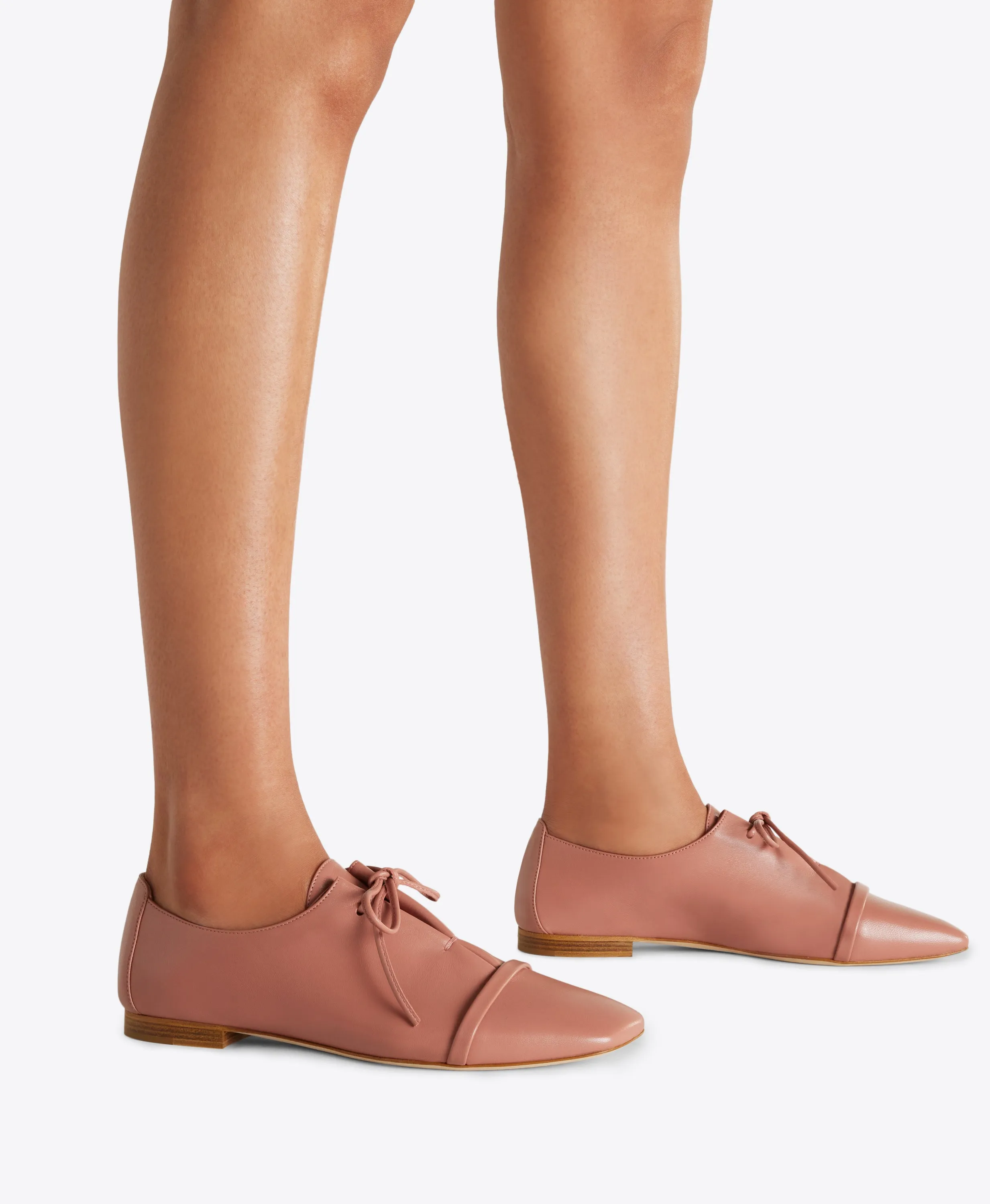 Jean Pink Leather Flats