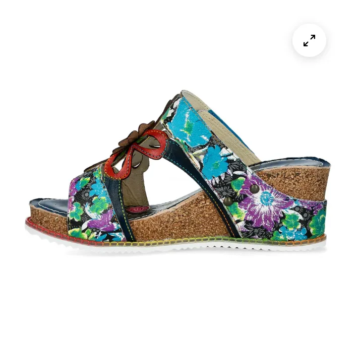 Laura Vita"Bonito 29"Wedge Sandals in Blue