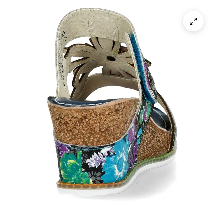 Laura Vita"Bonito 29"Wedge Sandals in Blue