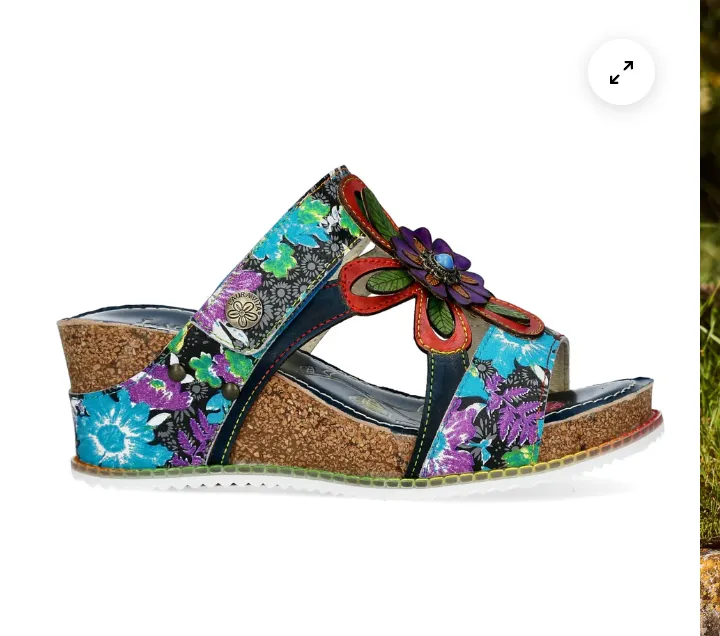 Laura Vita"Bonito 29"Wedge Sandals in Blue