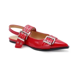Lila Buckle Sling Back Flats