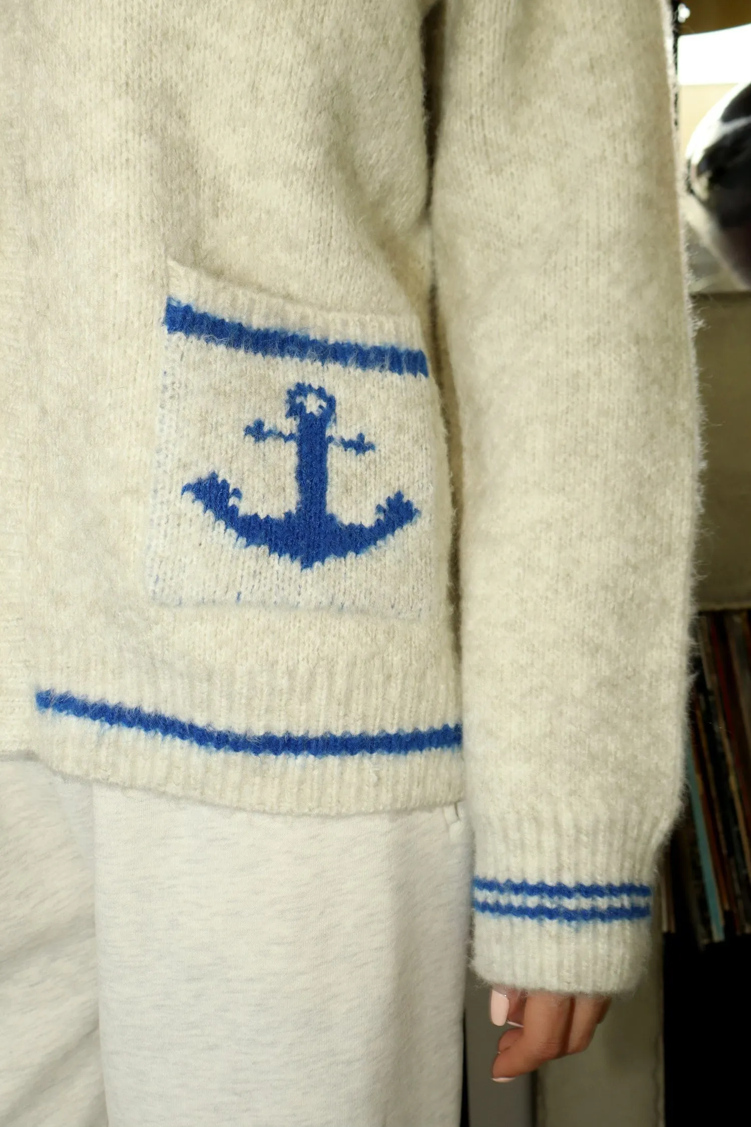 Lobster Chunky Knit Cardigan
