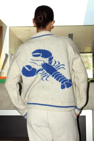 Lobster Chunky Knit Cardigan