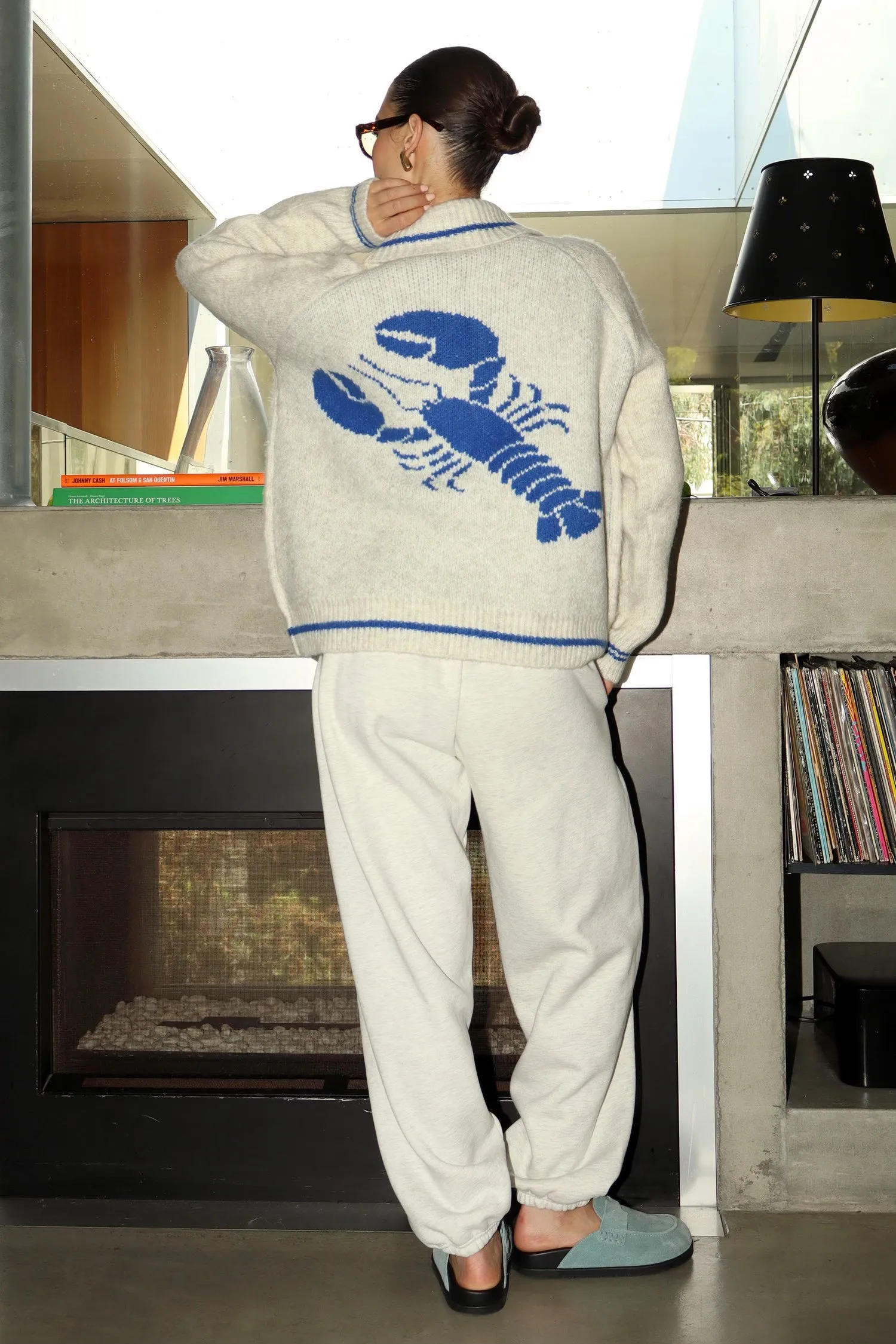Lobster Chunky Knit Cardigan