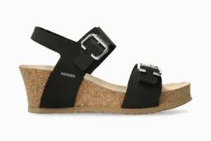 Mephisto Women's Lissandra Wedge Sandals- Black