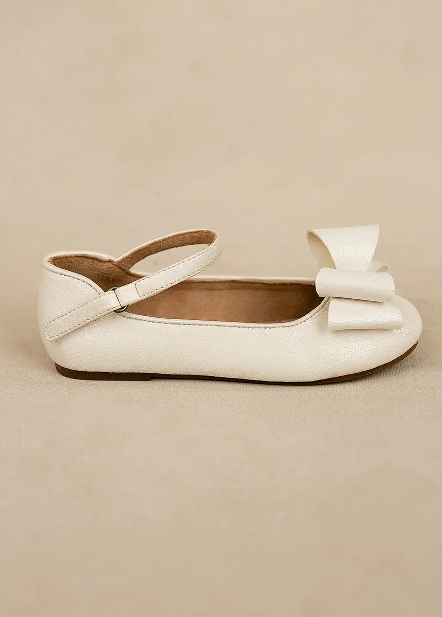 Miriam Flower Girl Flat in Ivory