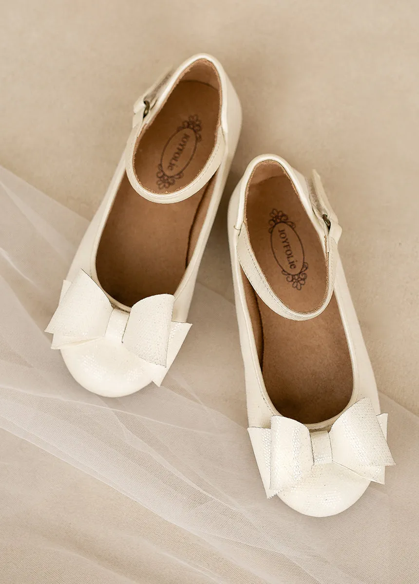 Miriam Flower Girl Flat in Ivory