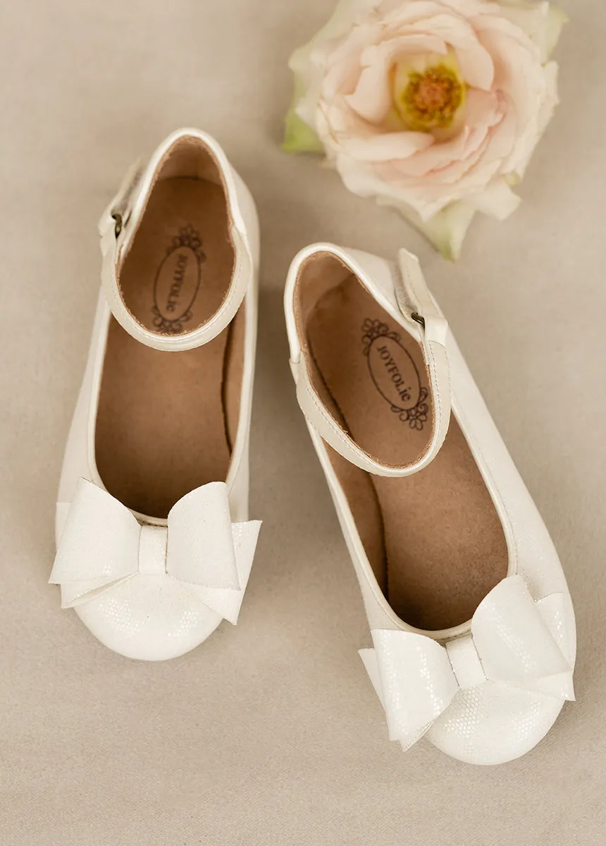 Miriam Flower Girl Flat in Ivory