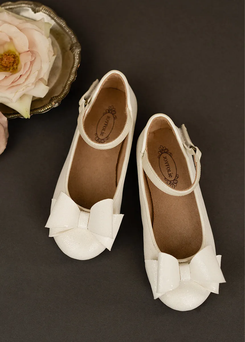 Miriam Flower Girl Flat in Ivory