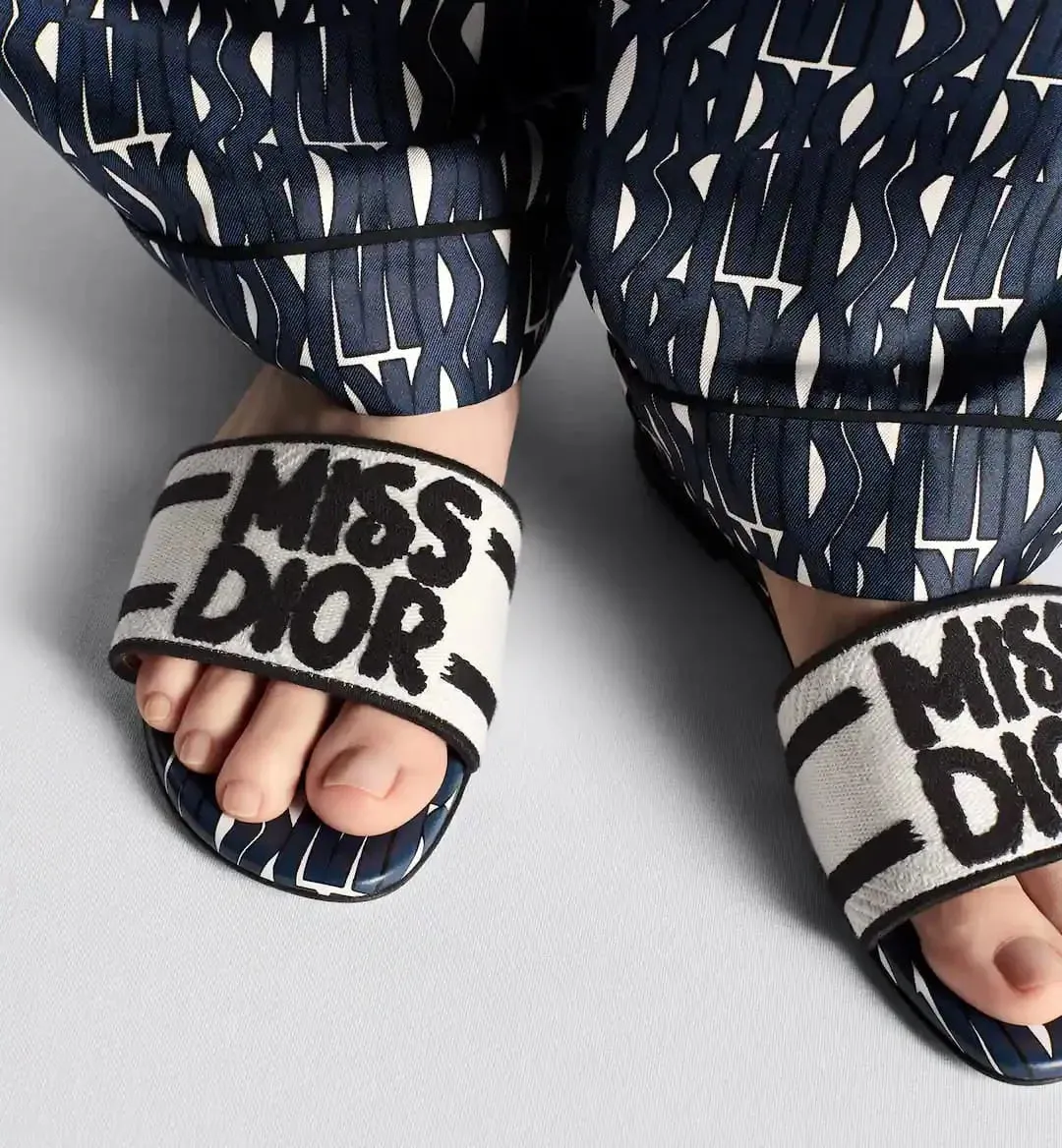 MISS DIOR DWAY SLIDES - NAVY