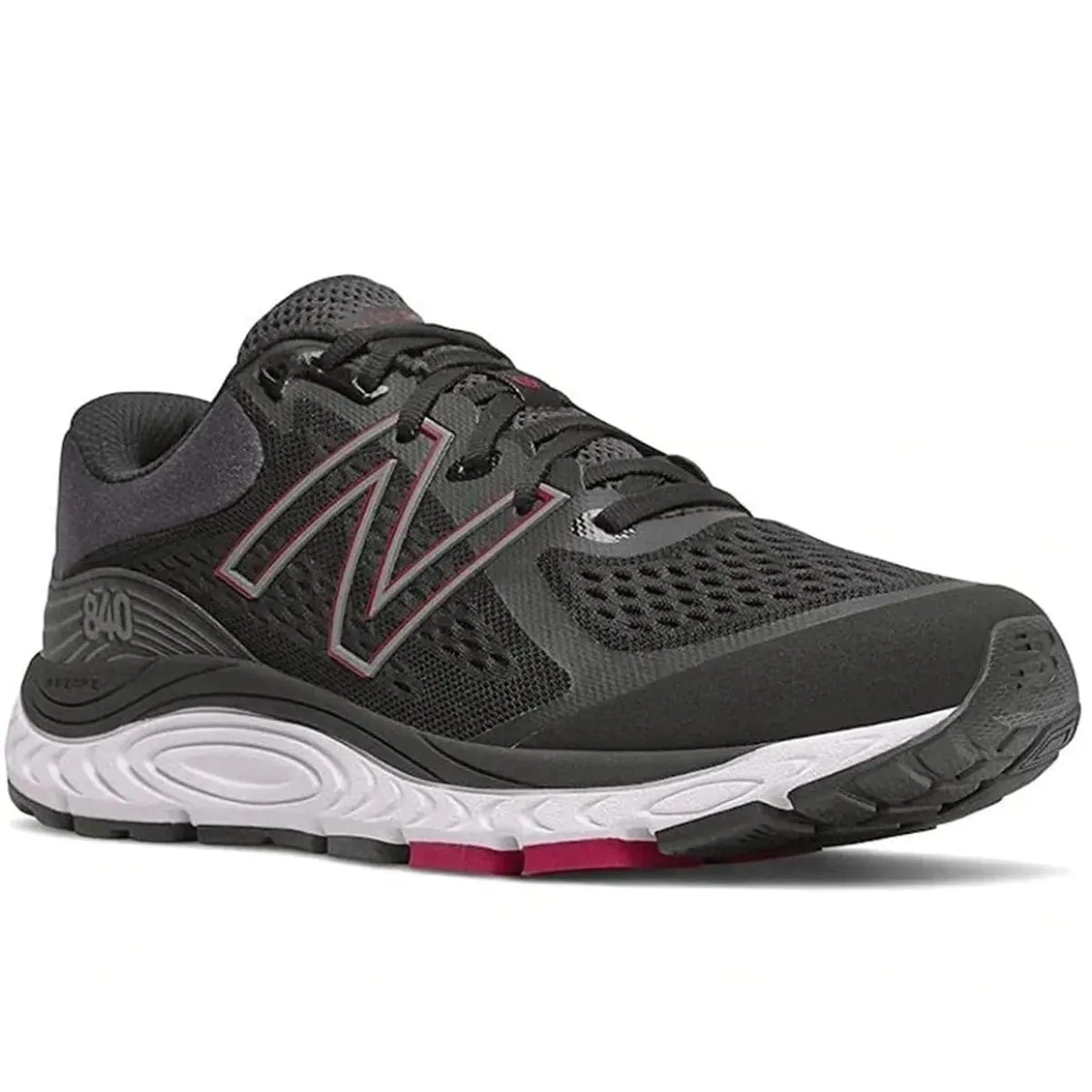New Balance Men's 840v5 Walking Shoes- Black/ Red