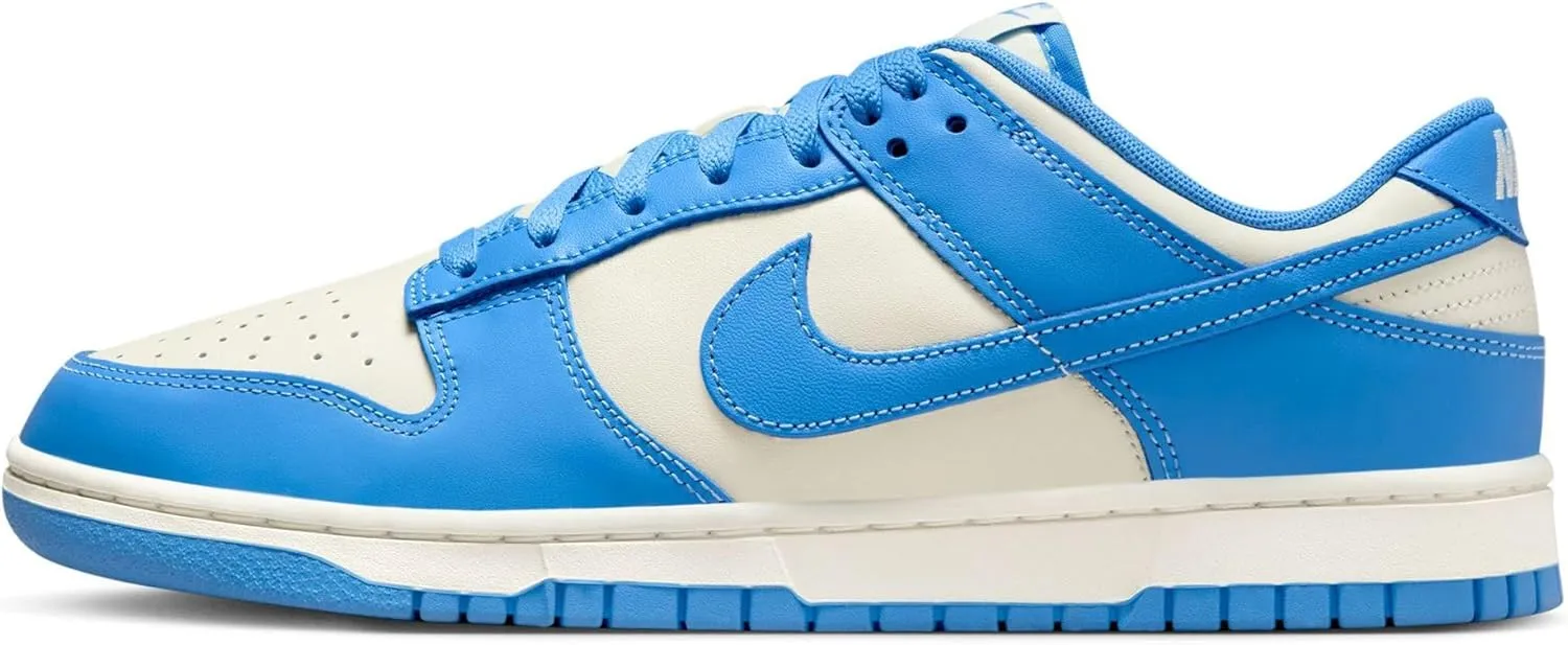 Nike Dunk Low Retro Men's Shoes (DV0833-113, Coconut Milk/Gym Red/Sail/University Blue) Size 10