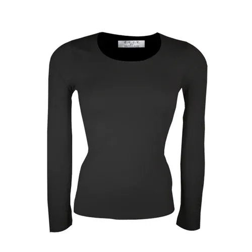 PAULA Long Sleeve Top ~ Black