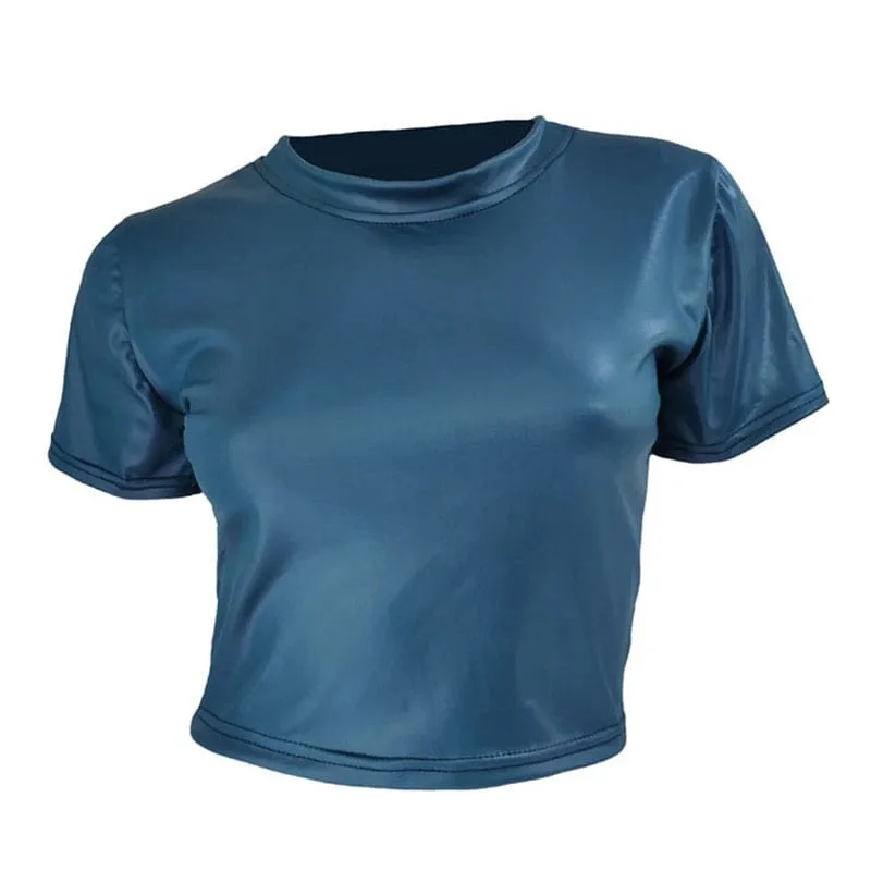 Paulette Leather Crop Top